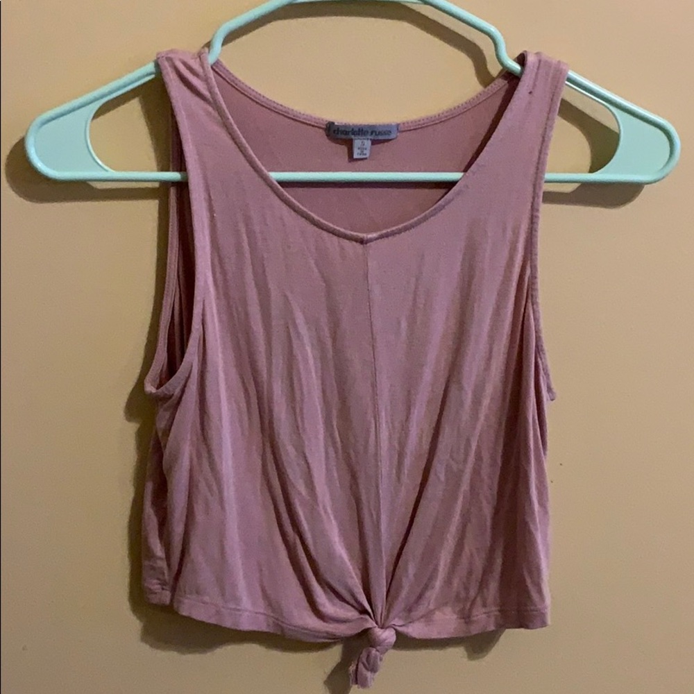 Small Pink Crop Top with Knot